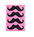 RKPM HOMES Mustache 4 Cavity Cake Fondant Mold, Moustache Silcone Mould Cooking Baking Tools,Sugar Bow Craft Cupcake Pastry DIY Decorating Birthday Baby Shower Little Man Party Supplies