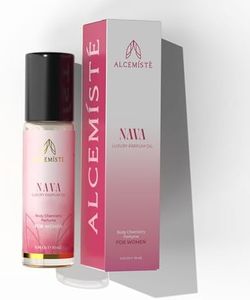 ALCEMÍSTÉ Concentrated Pheromones Perfumes For Women - Premium Enhanced Scents Feromonas Perfume Oil Cologne - Travel Size, Rollerball with Sweet, Floral, Feminine Scent 0.34 oz (10 mL)