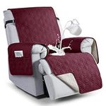 VANSOFY 100% Waterproof Recliner Chair Covers, Recliner Cover Non-Slip Dog Chair Cover Furniture Protector Washable Slipcover with Pocket, Elastic Straps for Pets, Dogs(Burgundy, 23.6")