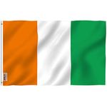 ANLEY Fly Breeze 3x5 Feet Ivory Coast flag - Vivid Color and Fade Proof - Canvas Header and Double Stitched - Ivorian Flags Polyester with Brass Grommets 3 X 5 Ft