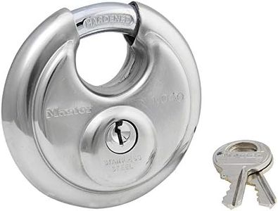 Master Lock 40D Stainless Steel Discus Padlock with Key,Silver