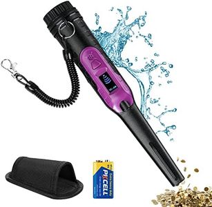 [2022 Newest] Metal Detector, LED Display Metal Detector Pinpointer, Handheld Pin Pointer Metal Detector, IP68 Full-Waterproof Underwater, Treasure Hunting Tool for Kids, Adults (HS-11 Purple)
