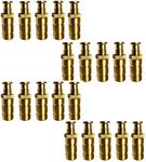 Wood Grip 20 Pack Pool Cover Anchors Concrete and Pavers Deck - Universal Size Fits 3/4" Hole - Best for Pool Safety Cover Installation - Durable Brass Pool Cover Anchors and Head Screw Bolts