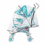 Holdfiturn Stroller Rain Cover Universal Rain Cover for Pushchair Stroller Buggy Pram with Waterproof Zipper Baby Travel Weather Shield