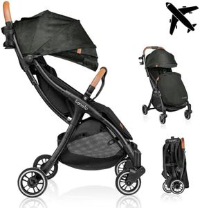 LIONELO Julie One Passeggino leggero e pieghevole da 0 mesi fino 22 kg Compatto con zanzariera, coprigambe, portabibite e borsa, Poggiapiedi regolabili e schienale alla posizione a sdraiata (Verde)