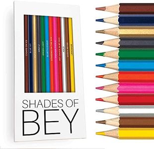 PunLabs Shades of Bey Colored Pencil Set for Adults – 12 Beyoncé-Inspired Parody Pencils with Clever Foil-Stamped Names, Soft Core Colored Pencils for Drawing - Ideal for Beyoncé-Fan Gift