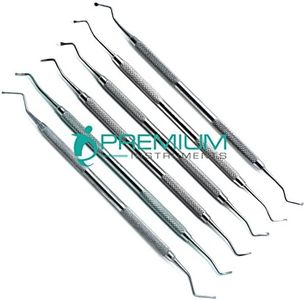 6 Pcs Dental Excavators 125/126,17w, 19w, 63/64, 65/66, 815-a Spoons 1.2mm, 1.2/1.25mm, 1.5mm, 2mm, 2.5mm, 1.2mm Restorative Instruments