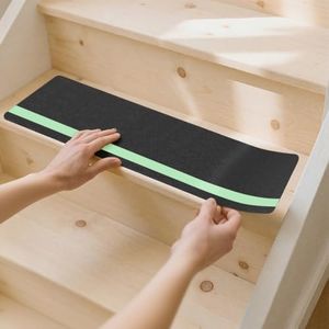 Vandetai Anti Slip Adhesive Strips for Wood Steps Indoor Stair Grips & Outdoor (12PC, 6" x 30")