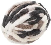 uxcell Chunky Yarn, 1Pcs 27m x 2cm - Polyester Blanket Yarn, Hand-Knitted DIY Thick Chenille Yarn for Crocheting Blankets Bags Scarf Hats (Mixed Coffee)