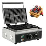 Blend Art Commercial Electric Biscuit Waffle making Machine 10pc with Temperature and Time Control, Non-Stick,10 Pc,Stainless Steel - Perfect for Restaurants, Hotels & Bakery Shops