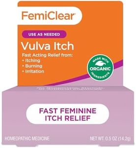 FemiClear Vaginal Itch Relief | Fast Feminine Itch Relief | Made with All-Natural & Organic Ingredients | Feminine Hygiene Products | Vaginal Health Cream | Relieve External Vaginal Itch | 0.5oz Tube