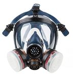 SYINE Organic Vapors Full Respirator Mask Gas Mask Spray Paint Chemical Formaldehyde Dustproof Respiratory Protection,Respirator with 1 Pair Filter Cartridges