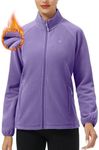 Pioneer Camp Women's Lightweight Fleece Jacket Full Zip Polar Soft Warm Winter Coat Antistatic Outwear with Zipper Pockets