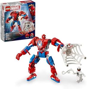 LEGO Marvel Spider-Man Mech vs. Anti-Venom Building Toy for 6+ Year Old Boys & Girls, Super Hero Construction Set with Buildable Action Figure, Spider Web & 2 Minifigures, Avengers Kids Toy 76308