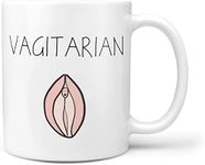 LBS4ALL Vagitarian Mug - Funny LBGT Mugs Lesbian Present Girlfriend Gay Presents Hilarious Gifts Anniversary Valentine's Birthday