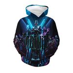 通用 Youth 3D Games Hoodies Graphic Hooded Sweatshirt Printed Pullover with Pocket (XL, Blue)