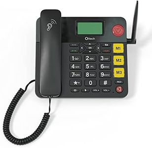 Olitech EasyTel 4G Seniors Phone Big Buttons Landline Homephone SOS WiFi Hotspot - Black