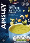 Ainsley Harriott Broccoli and Stilton cup soup 72g (Pack of 8)