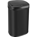 display4top Stainless Steel Automatic Touchless Kitchen Bathroom Sensor Bin,Trash Can,Touch Bin (58LRound)