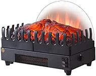 FLAMME 16" Basket Fire Glowing Logs and Flame Effect With Heater
