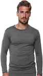 Ultra Dry Thermal Shirts for Men Long Sleeve Shirts for Men Thermal Underwear Shirt Mens Thermal Long Sleeve Shirt Fleece Lined Base Layer Under Shirt for Men Grey Long Sleeve Thermal Shirt Men