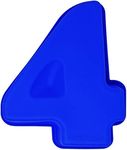 MATANA - 10" Non-Stick Baking Cake Moulds, Birthday Number Four - Silicone, BPA Free (4)