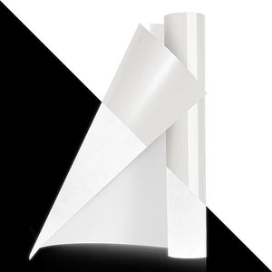 AHIJOY Reflective Vinyl Permanent Adhesive 12" x 5FT Silver Adhesive Vinyl for Cup Crafts Signs Scrapbook Lettering DIY Projects Home Decor