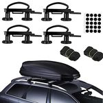 ATNVIDSG Roof Box U-Bolt Clamps Rooftop car Van mounting Accessories U-Bracket mounting Accessories, 85mm Internal Width, with 8 Lock Nuts, 2 Strap Kit for Most Cars (4PCS)