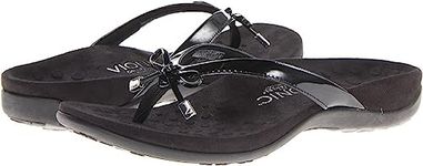 Vionic Women's Bella Wide Toe Post Sandals in Black