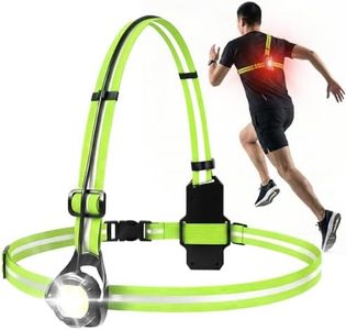 HAARAY Running Lights for Runners with Rear Red Warning Light for Outdoors, Green