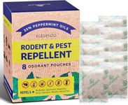 ELEGENZO Mouse Repellent Pouches with Peppermint Oil - Repels Mice, Rats, Squirrels, Roaches, Ants, Spiders, Moths