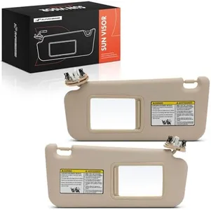 A-Premium Driver & Passenger Sun Visor Compatible with Toyota RAV4 2006 2007 2008 - Without Vanity Light, with Vanity Mirror, with Sliding Extender, Beige Color - Replaces 74310-42451-A1, 7432042501A1