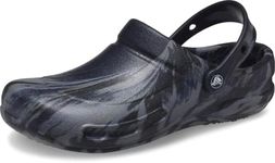 Crocs Unisex-Adult Bistro Graphic Clogs, Slip Resistant Work Shoes, Deep Navy/Multi, 13 Women/11 Men