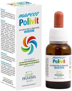 Marcos Polivit, Integratore Alimentare Multivitaminico Pediatrico in Gocce, Ideale per Migliorare l'Apporto Vitaminico nei Bambini, Favorisce il Processo Metabolico, Made in Italy, 15 ml