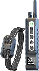 BULIFE Collier de Dressage pour Chiens, 1-50 Niveaux de Vibration, Portée 3000m avec Télécommande, étanche IPX67, 3 Modes : Super Vibration/Bip/Vibration,Rechargeable, pour Chiens de 3 à 55kg (1)