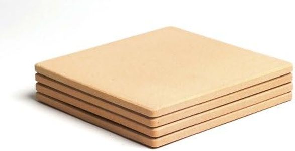 Pizzacraft PC0103 7.5" Square ThermaBond Mini Baking, Set of 4 Pizza Stones