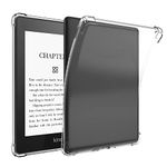 T Tersely Crystal Clear Case Cover for All-New Kindle Paperwhite (11th Generation-2021, 6.8 inch) or Kindle Paperwhite Signature Edition, Shockproof Thin Silicone Case (Transparent)