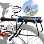 BABEIYXM Rear Bike Rack 110-165lb Bike Cargo Rack with Quick Release, Adjustable Aluminum Alloy Bike Rack for Back of Bike, Bike Rear Rack Bicycle Luggage Carrier Racks with Reflector and Elastic Rope