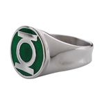 Animewild DC Comics The Green Lantern Logo Ring | 14, Metal