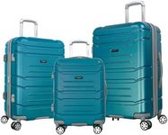 Olympia Denmark 3 Piece Luggage Set, Teal