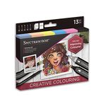 Spectrum Noir Premium Adult Sets-Complete Includes Alcohol Ink Pens, Liners, Printed Art Sheets & How to Guide by Pro Artist-Creative Colouring Discovery Kit, One Size