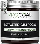 Activated Charcoal Teeth Whitening Powder by Procoal - 100% Natural Charcoal Teeth Whitening Toothpaste, Enamel-Safe, No Additives, No Fillers, No Artificial Flavour, Made in The UK