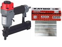 Kaymo ECO-PB18G50 Pneumatic Brad Nailer with F-32mm Brad Nails (5000 Pins) | Lightweight 900g | F Series 18G | 60–90 PSI Pressure | 360° Air Exhaust | Rubber Comfort Grip | Easy Unjamming Catch