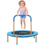 ATIVAFIT 36'' Kids Mini Trampoline Foldable Rebounder With Foam Handle Adjustable and Safety Padded Protective Cover Indoor/Outdoor Trampoline for Toddlers