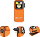 OLIGHT Oclip Pro 500 Lumens 3 Light Sources Clip on Torch, USB-C Rechargeable EDC Lamp with Magnetic Base, Compact LED Flashlight for Working, Cycling, Running, and Safety Warning (Orange)