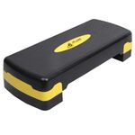 Abb Initio Gym (A De Jure Fitness Brand) Aerobic Stepper, Two Height Level Adjustments - 4 inches and 6 inches, Slip-Resistant & Shock Absorbing Platform for Extra-Durability, Supports Upto 200 KG, (Yellow)