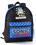 SONIC THE HEDGEHOG Boys Backpack | Adventure with Retro Gamer Style | Kids School Bag Rucksack with Spacious Compartments | Level Up Your Day with Gaming Fun | Designed for Comfortable All-Day Wear