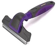 Pet Deshedding Tool by Hertzko -Gently Removes Shed Hair - for Small, Medium, Large, Dogs and Cats, with Short to Long Hair and Money Back Guaranteed!