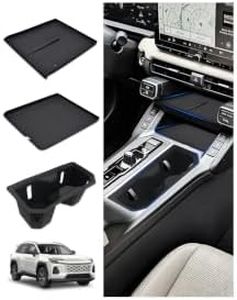 3PCS for 2026 Toyota RAV4 Interior Accessories, Console Organizer Mat, Cup Holder Insert & Wireless Charging Pad Silicone Liner, Anti-Slip Protection (Not for Limited)