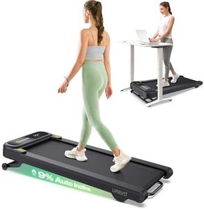 Smart Walking Pad, Laufband mit 9% Automatische Neigungseinstellung, APP und 42x108cm Größere Lauffläche, Wander-und Lauf-Walkingpad für das Homeoffice, HIIT-Laufen mit Echtweltszenen [Spacewalk 3S]